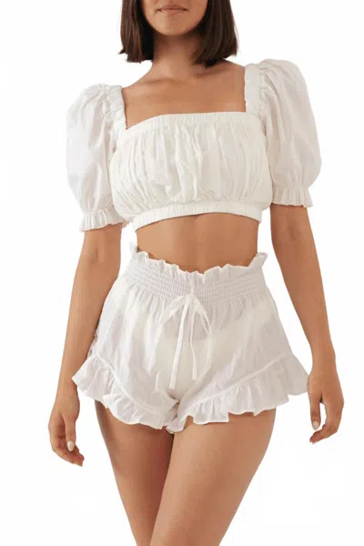 Montce Marcela Crop Top In Cream In White