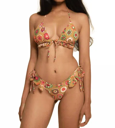Montce Mazzy Floral Emma Ruffle Bikini Top In Multi