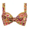Montce Mazzy Floral Hayden Bikini Top In Brown