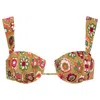 Montce Mazzy Floral Petal Bikini Top In Multi