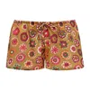 Montce Mazzy Floral Silk Low-rise Drawstring Short In Multi