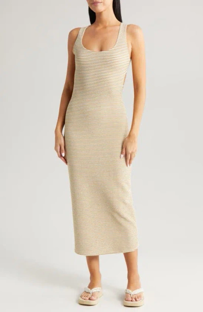 MONTCE MICKIE NEUTRAL STRIPE COVER-UP DRESS