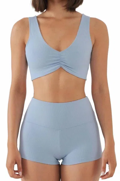 Montce Micro Bike Short In Peri Rib In Blue