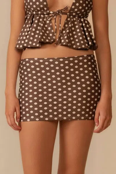 Montce Micro Skirt In Vivian In Brown