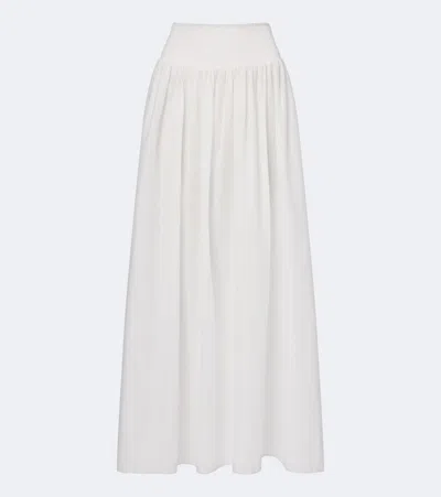 Montce Millie Cotton Poplin Maxi Skirt In White