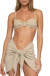 Montce Mini Stripe Sarong In Neutral In Neutral