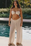 Montce Monte Plus Wide-leg Drawstring Pants In Brown