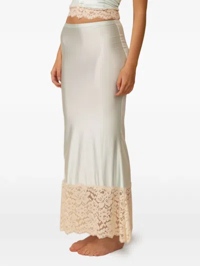 Montce Natalia Lace-trim Skirt In White