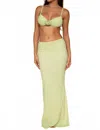 Montce Natalia Maxi Skirt In Avo Floral In Green