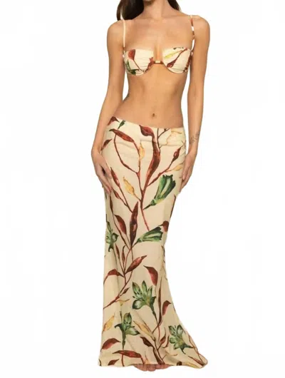 Montce Natalia Maxi Skirt In Rooted Floral In Multi