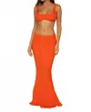 Montce Natalia Maxi Skirt In Tangerine In Orange