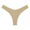 Montce Neutral Stripe Added Coverage Lulu Bikini Bottom