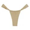 Montce Neutral Stripe Sandra Bikini Bottom