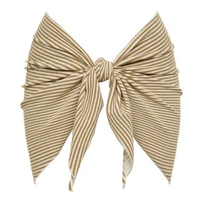 Montce Neutral Stripe Sarong In Multi