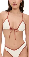 Montce Oat Terracotta Binded Emma Bikini Top Oat Terracotta Binded In Oat Terracotta Binded