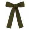 Montce Olive Hair Ribbon In Green