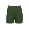 Montce Olive Micro Scrunch Classic Bike Short In Green