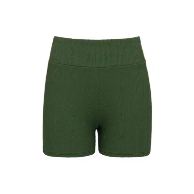 Montce Olive Micro Scrunch Classic Bike Short In Green