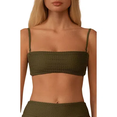 Montce Olive Summer Bikini Top In Green