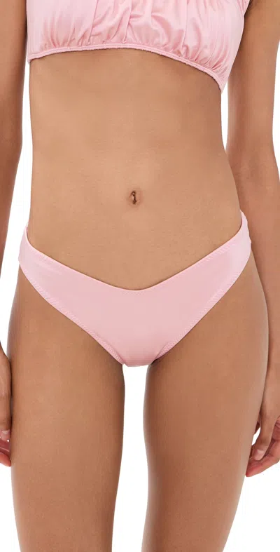 Montce Pale Blush Silkie Lulu Bikini Bottoms Pale Blush Silkie In Pink