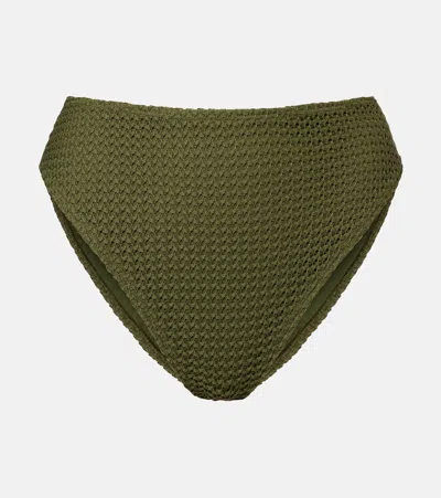 Montce Paula Crochet Bikini Bottoms In Green