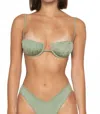 Montce Petal Bikini Top In Sage Green Rib In Green