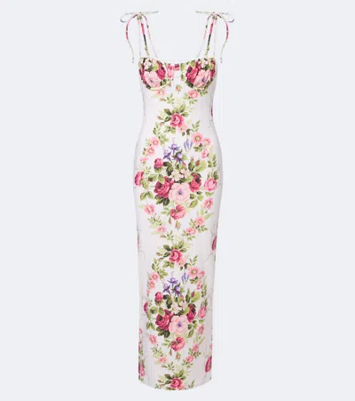 Montce Petal Floral Maxi Dress In White