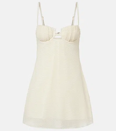 Montce Petal Knitted Minidress In White