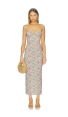 Montce Petal Long Slip Dress In Multi