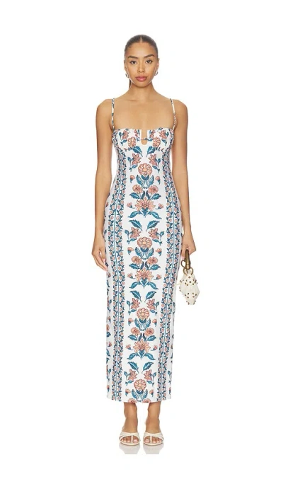 Montce Petal Long Slip Dress In Multi
