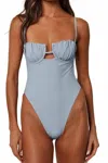 Montce Petal One-piece Swimsuit In Light Denim In Blue