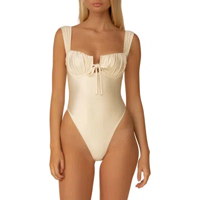 Montce Petal One-piece Swimsuit In Neutral