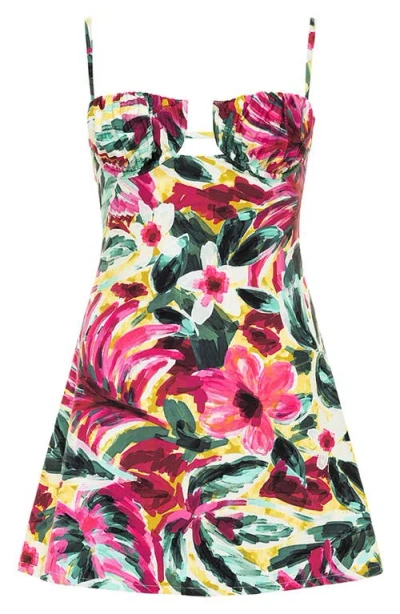 Montce Petal Print Minidress In Isla Floral