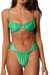 Montce Petal Underwire Bikini Top In Emerald Shimmer In Green