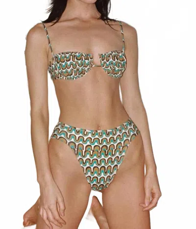 Montce Petal Underwire Bikini Top In Groovy In Multi