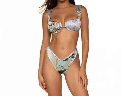 Montce Petal Wide Straps Bikini Top In St. Barths Floral In Multi