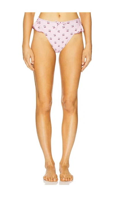 Montce Pia Highwaist Bikini Bottom In Pink