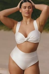 Montce Plus High-rise Bikini Bottoms In White
