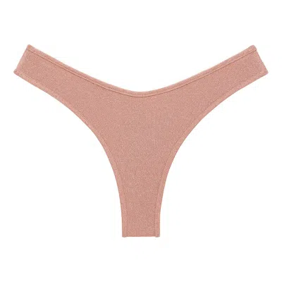 Montce Prima Pink Sparkle Added Coverage Lulu Bikini Bottom