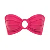 Montce Raspberry Tori Ties Bandeau Bikini Top In Pink