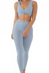 Montce Rib Classic Legging In Peri In Blue