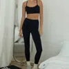 Montce Rib Classic Leggings In Black In Black