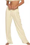 Montce Rib Drawstring Pant In Buttercream Rib In Neutral