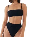 Montce Rib Summer Bikini Top In Black In Black