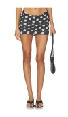 Montce Ruched Micro Skirt In Black