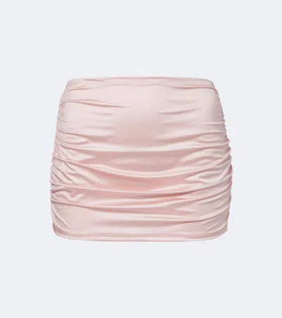 Montce Ruched Miniskirt In Pink