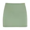 Montce Sage Green Rib Micro Skirt In Green