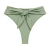 Montce Sage Green Rib Paula Tie-up Bikini Bottom