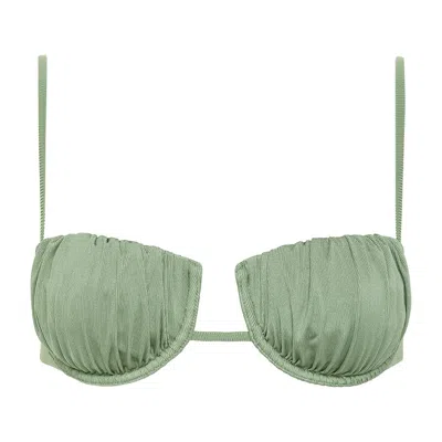 Montce Sage Green Rib Petal Bikini Top