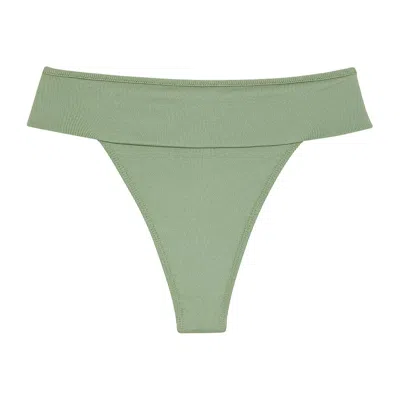 Montce Sage Green Rib Tamarindo Binded Bikini Bottom In Multi